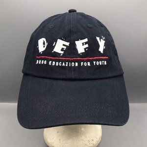 Vintage 90’s Navy DEFY Drug Education For Youth Foundation Services Hat Cap